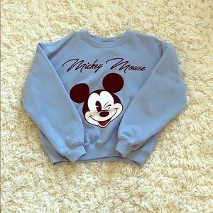 Forever21 mickie mouse cuffed sweatshirt